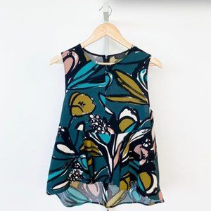 TopShop ~ Floral peplum high low top